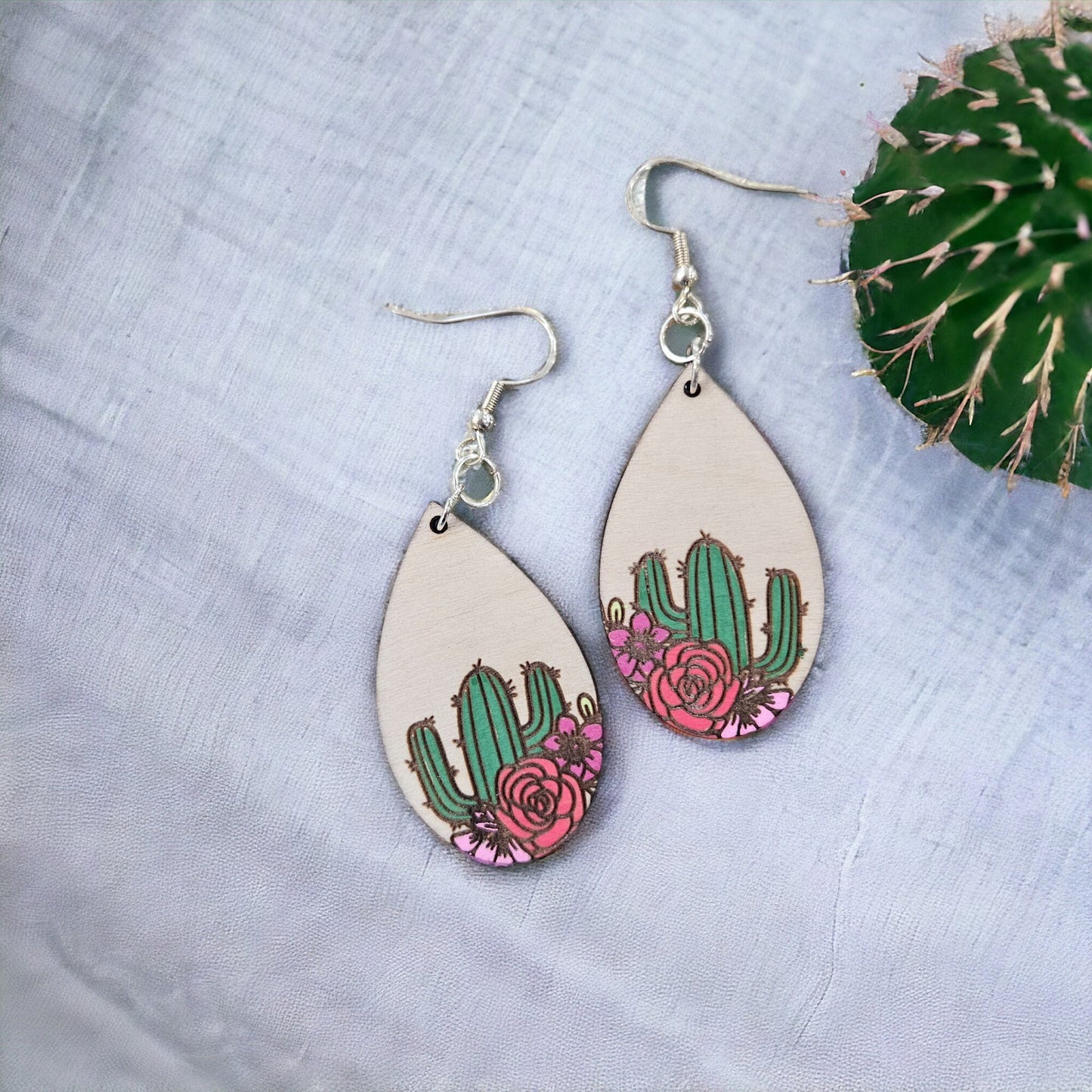 CACTUS ROSE | Dangle Earrings