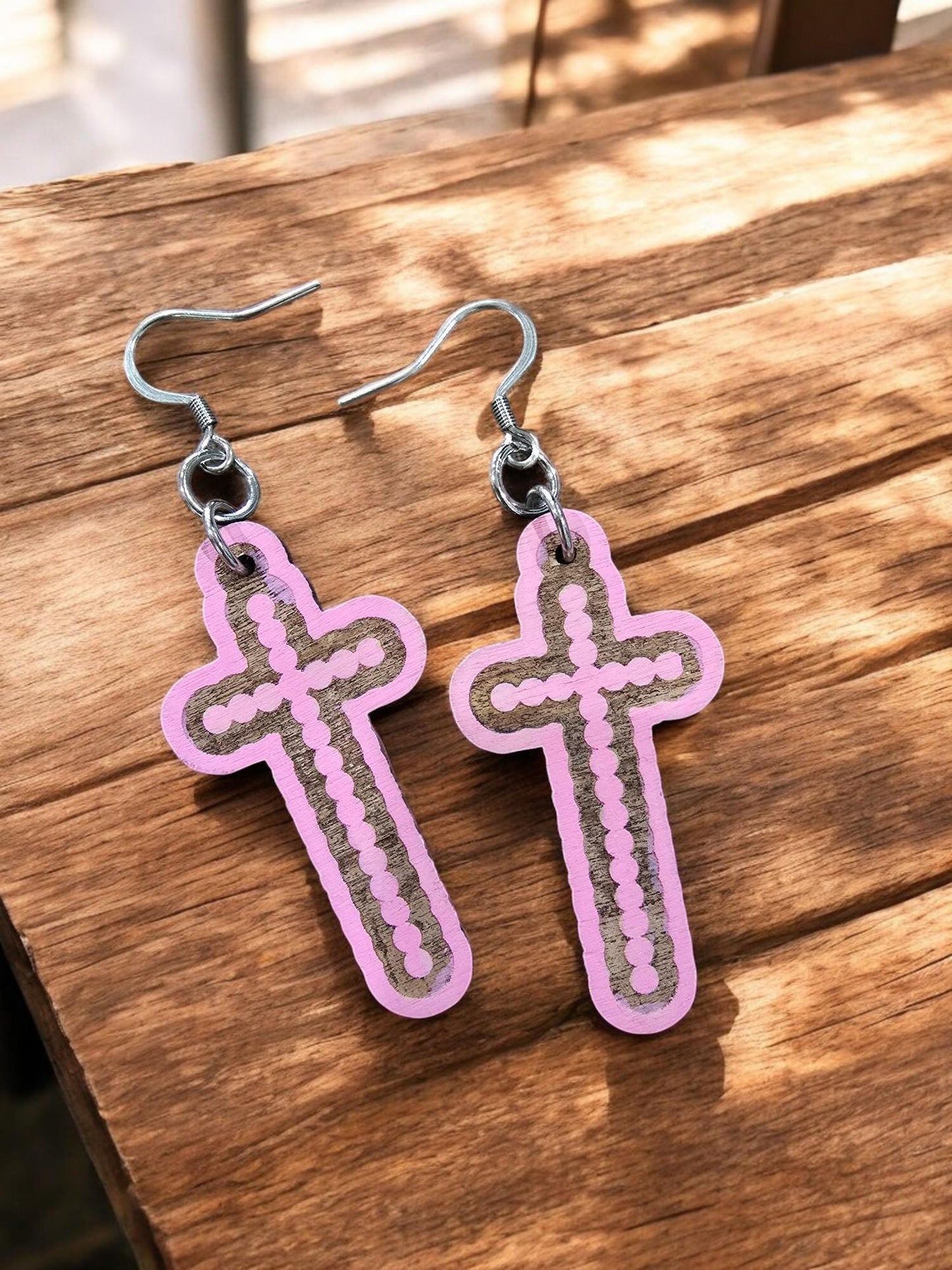 BUBBLE CROSS | Dangle Earrings