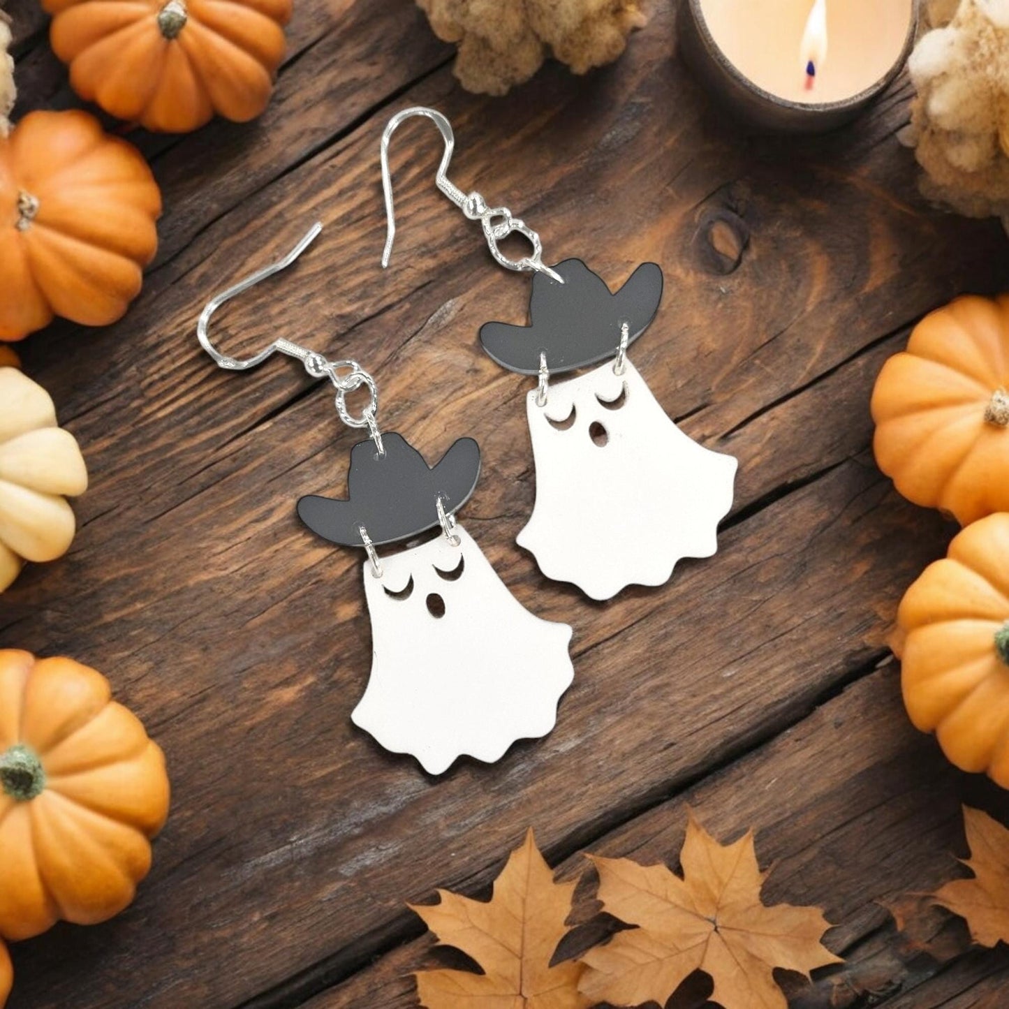 COWBOY HAT or BOW | Dangle Earrings
