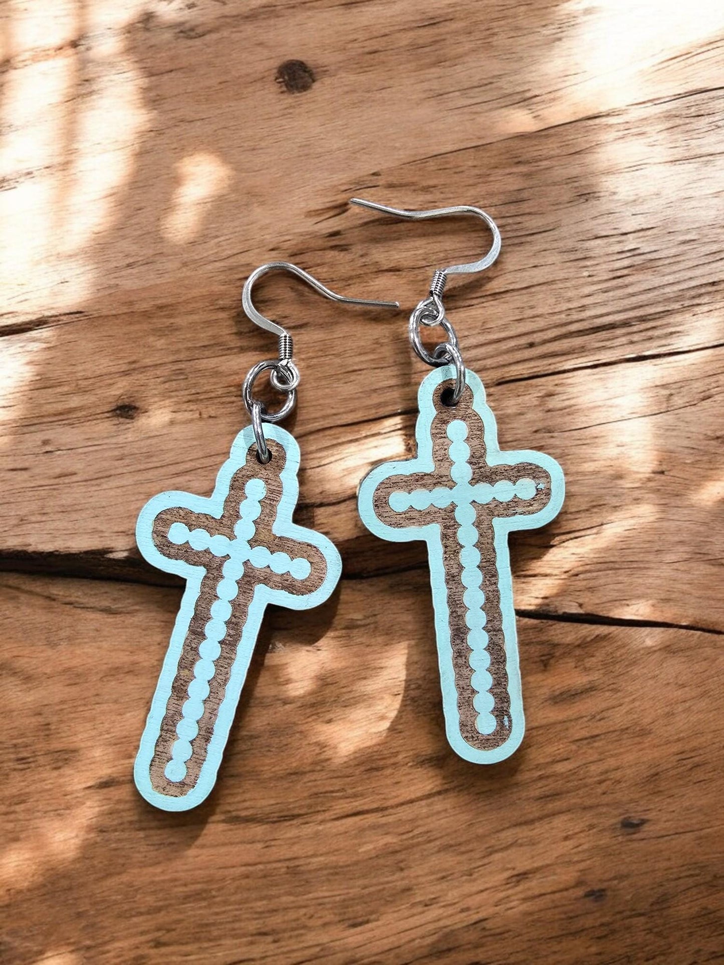 BUBBLE CROSS | Dangle Earrings