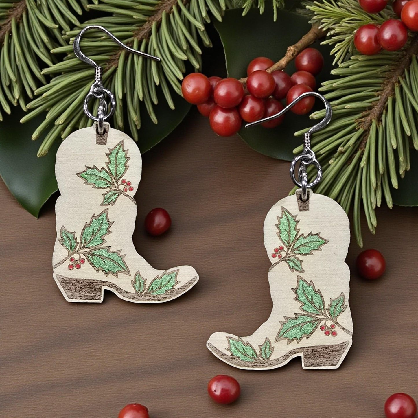 HOLLY JOLLY BOOTS | Dangle Earrings