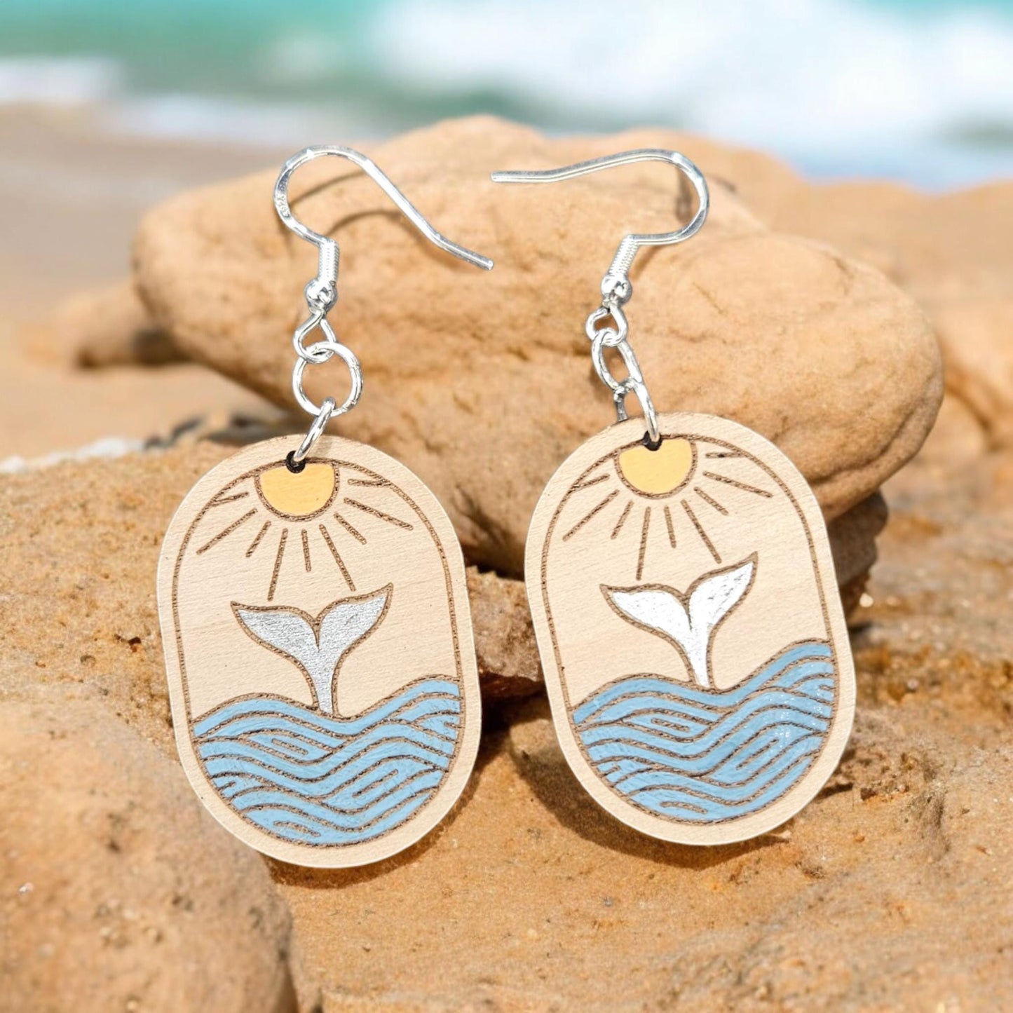 WHALE TAIL SUNSET | Dangle Earrings