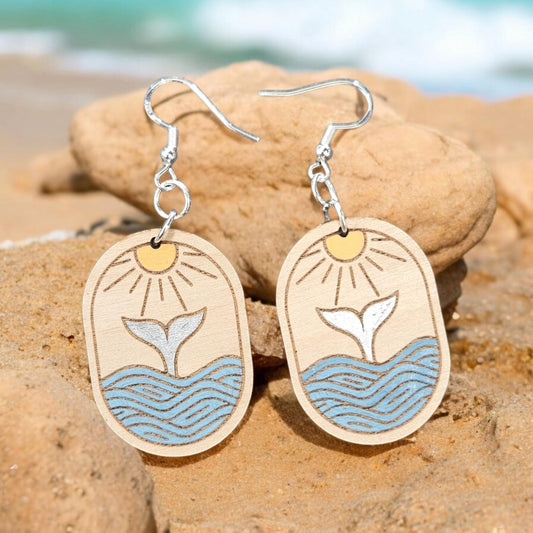 WHALE TAIL SUNSET | Dangle Earrings