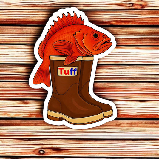 ALASKA ROCKFISH BOOT | Vinyl Sticker