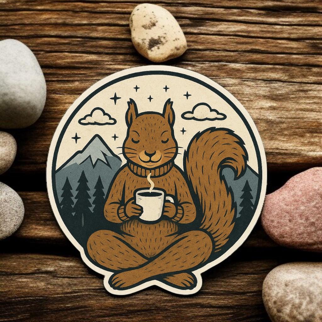 SQUIRREL COFFEE | Vinyl Sticker