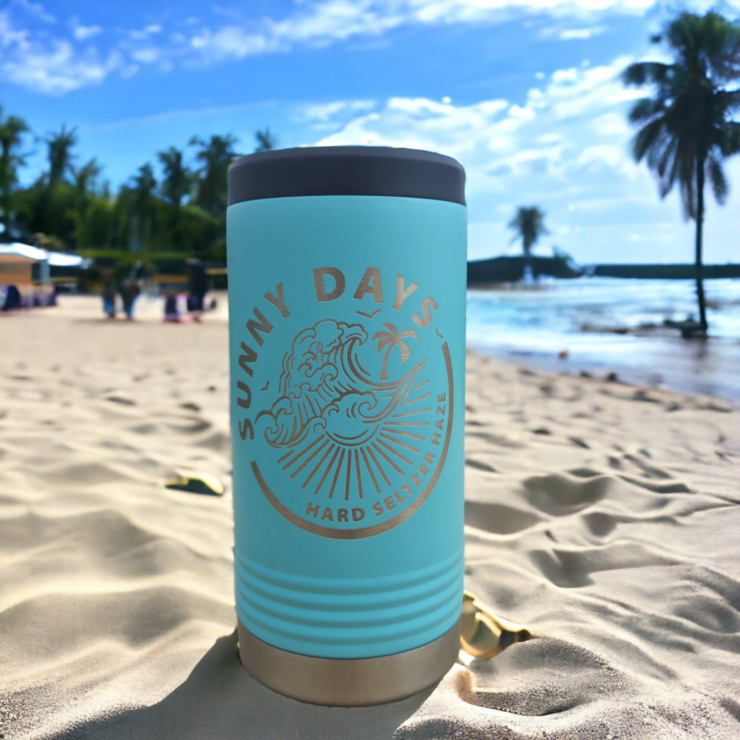 SUN & SELTZER DAZE | Slim Can Coozie