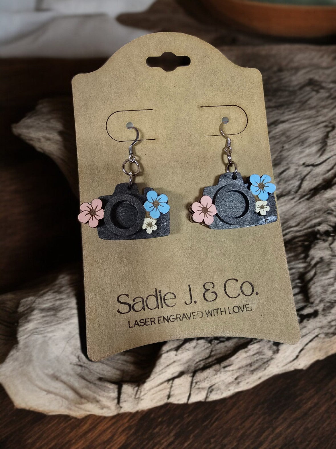 FLORAL CAMERA | Dangle Earrings