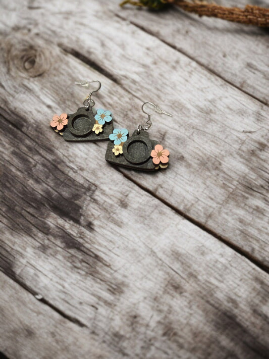 FLORAL CAMERA | Dangle Earrings