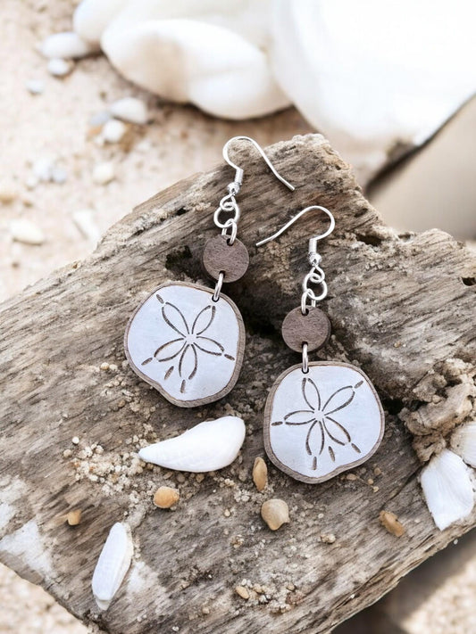 COASTAL SAND DOLLAR | Dangle Earrings