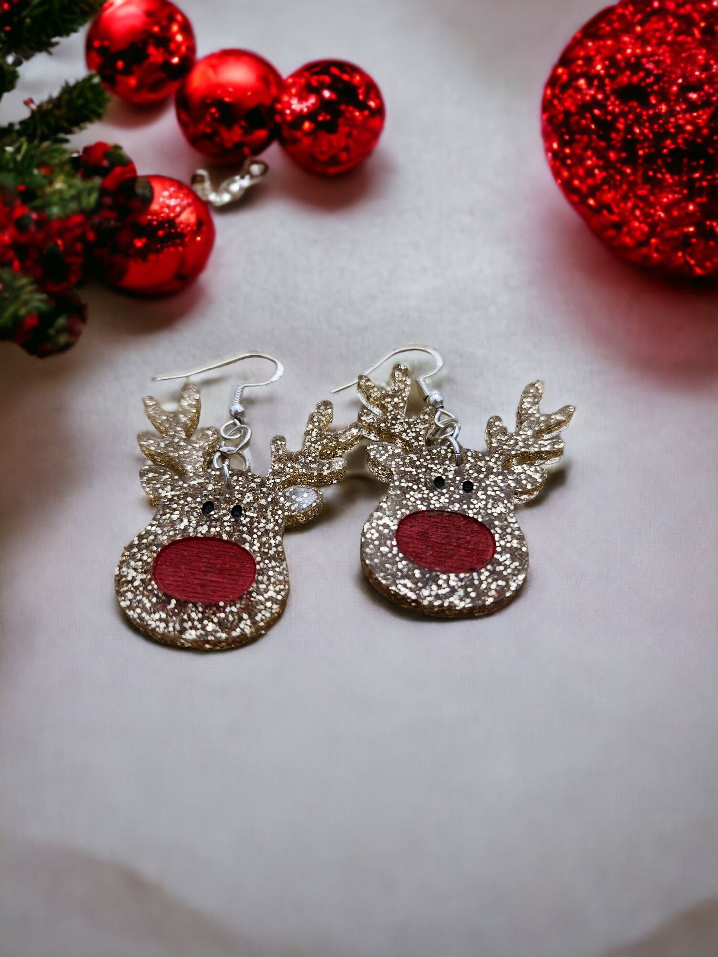GOLD REINDEER | Dangle Earrings