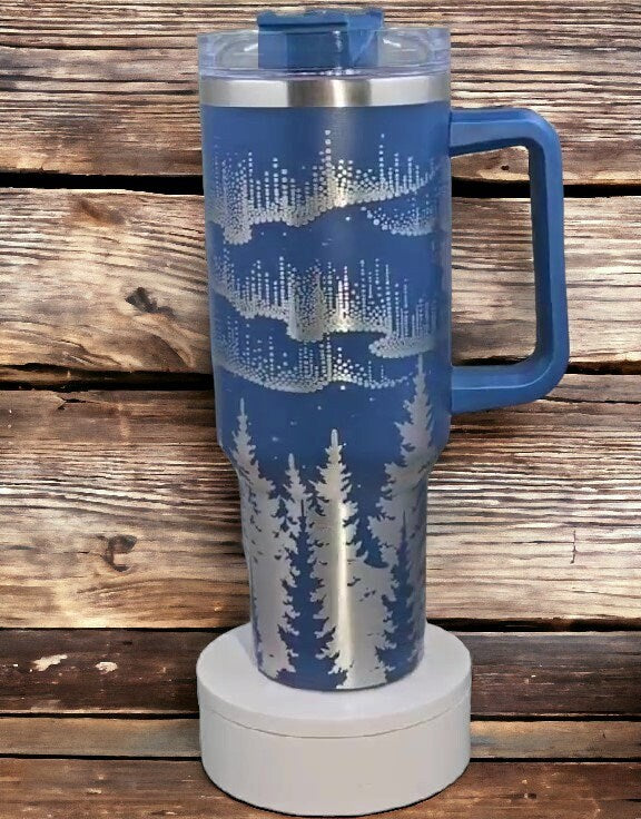 ENCHANTING NORTHERN LIGHTS | 40 oz Cup - Alaska-inspired, aurora borealis, northern lights, Alaska gift, nature,  Alaska cup, 40 oz