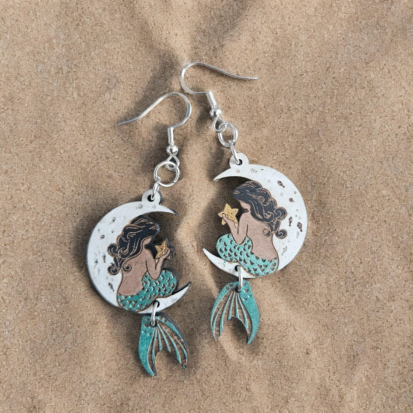 MERMAID MOON | Dangle Earrings