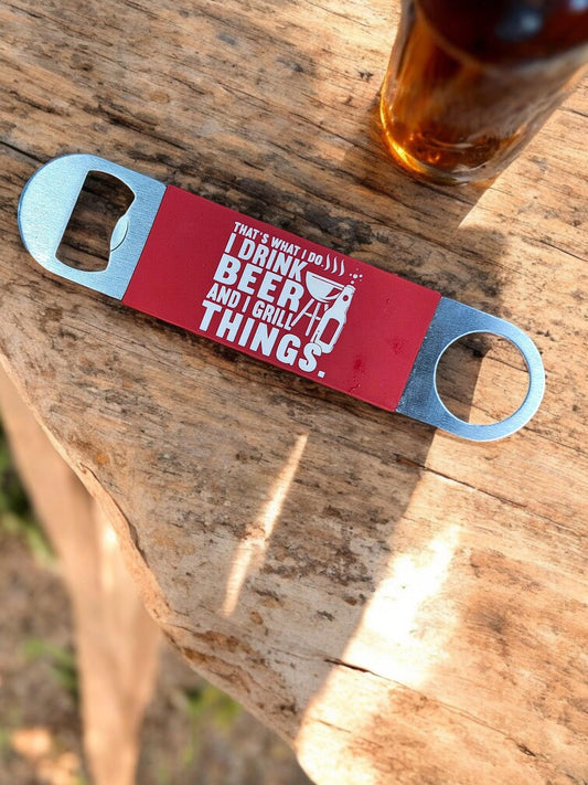 BEER & BBQ | Stainless Steel + Silicone Bottle Opener
