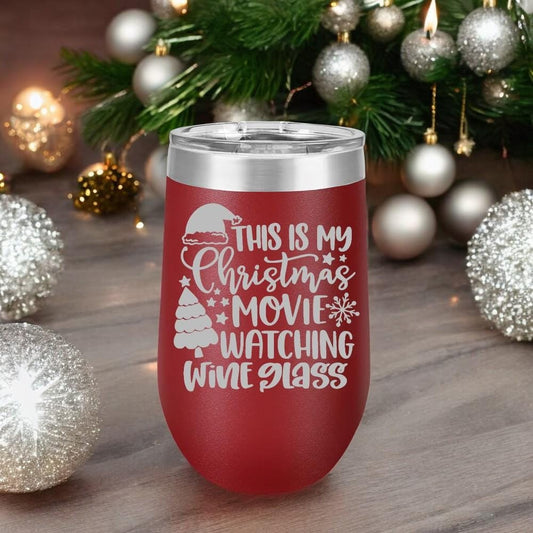 CHRISTMAS MOVIE WINE | 16 oz Wine Tumbler