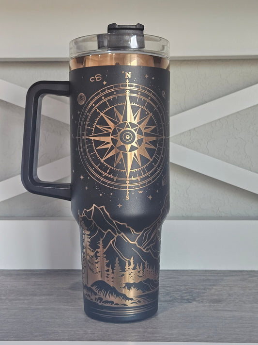 WANDERLUST | 40 oz Cup - travel cup, travel Stanley, wanderlust, travel gift, wanderlust gift, traveler gift, Stanley
