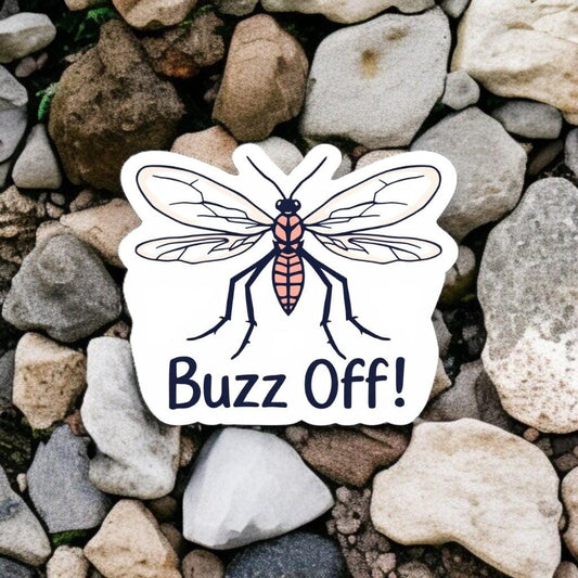 BUZZ OFF MOSQUITO | Vinyl Sticker