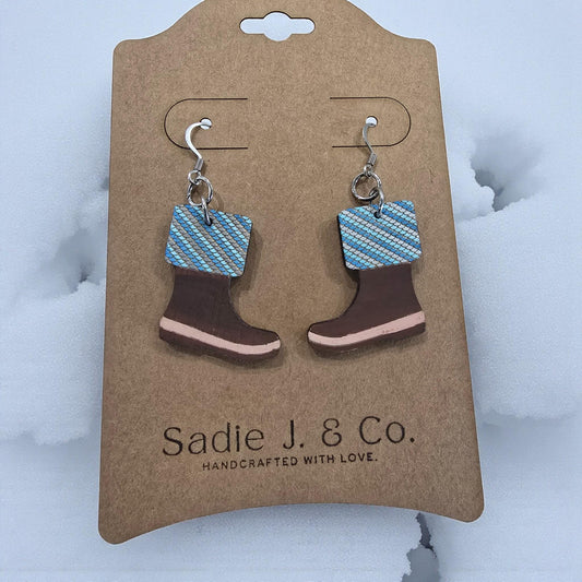 SALMON SCALES BOOT | Dangle Earrings