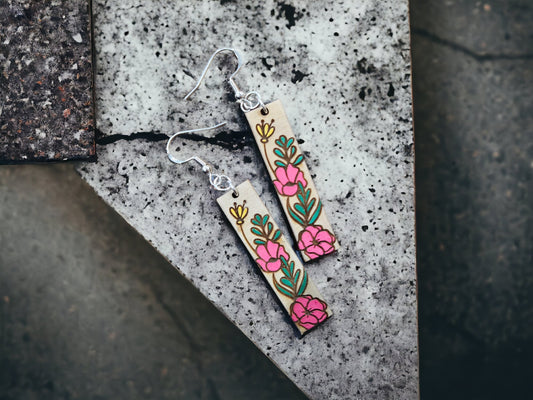 ALASKAN FIREWEED | Dangle Earrings