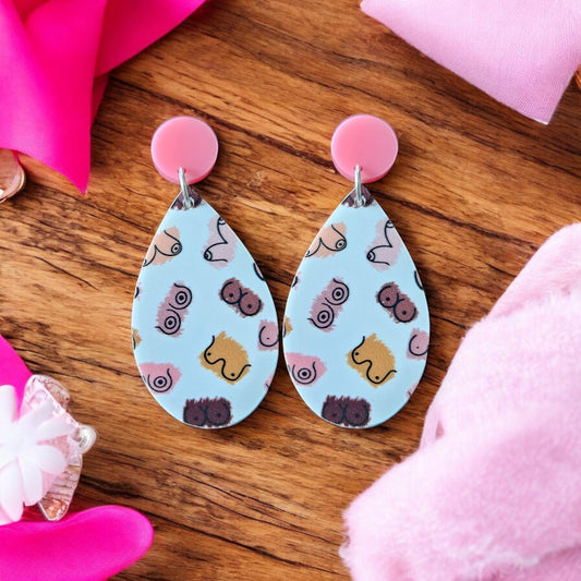SAVE THE TATAS | Stud + Dangle Earrings