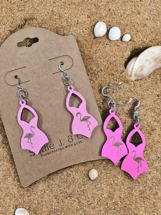 FLAMINGO SWIMSUIT | Dangle Earrings