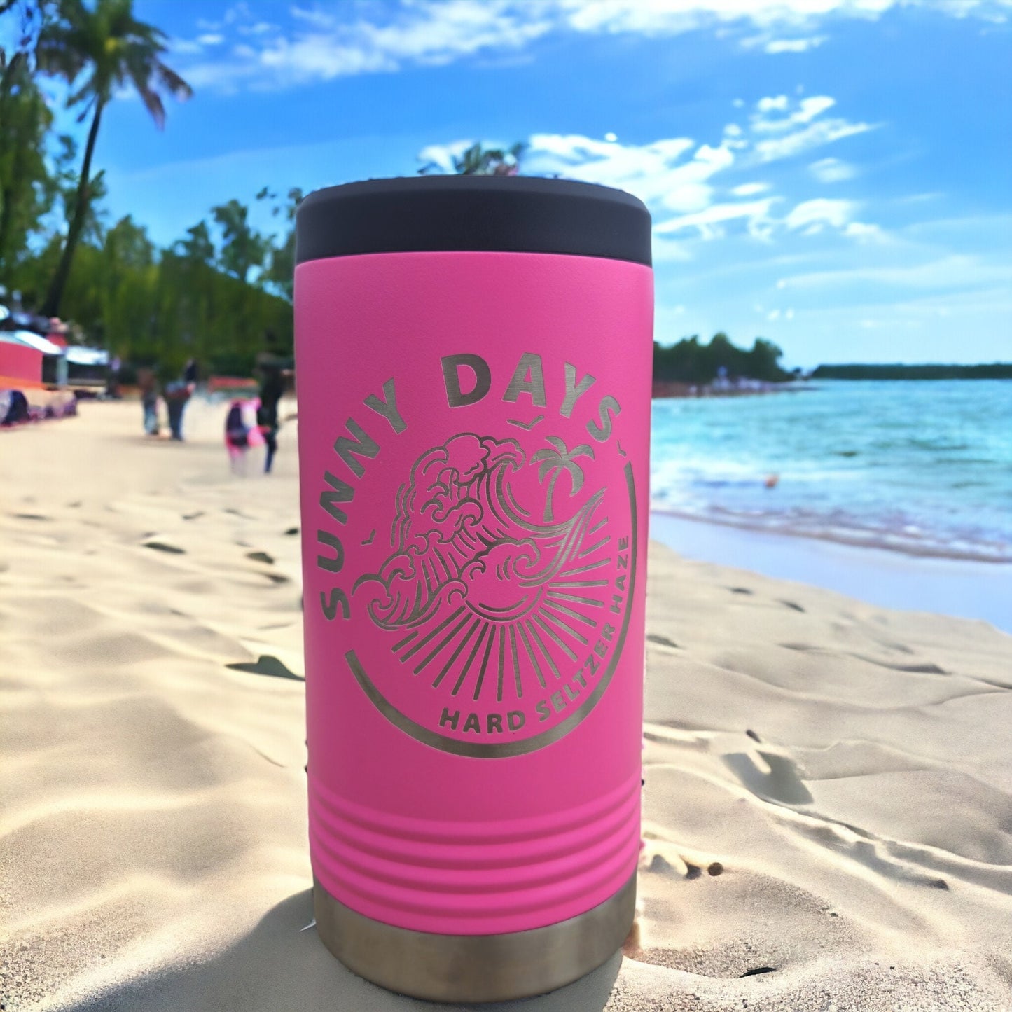 SUN & SELTZER DAZE | Slim Can Coozie