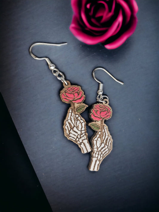 ROSE SKELETON | Dangle Earrings