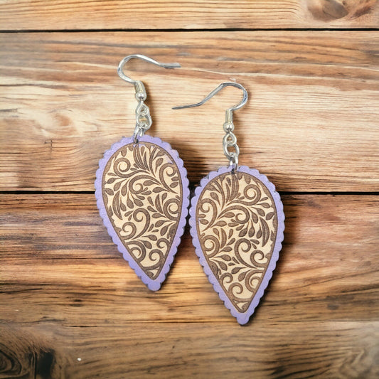 PURPLE PAISLEY | Dangle Earrings