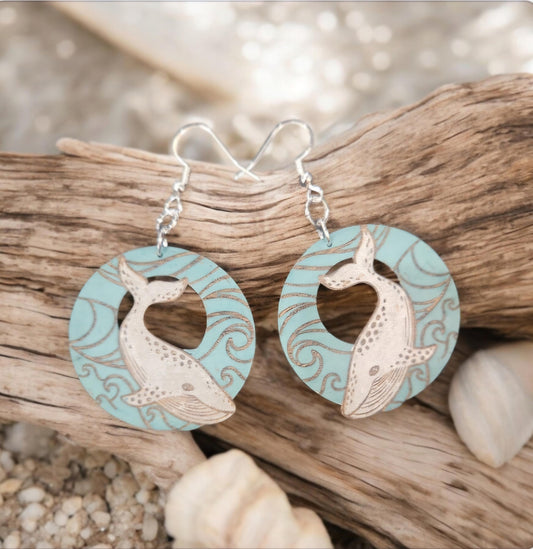 HUMPBACK WHALE | Dangle Earrings