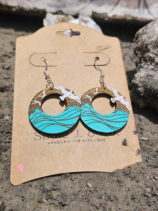 SEAGULL OCEAN | Dangle Earrings