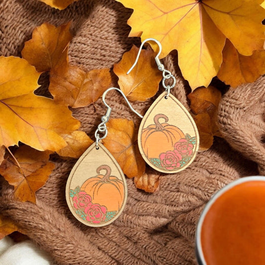 PUMPKIN ROSES | Dangle Earrings