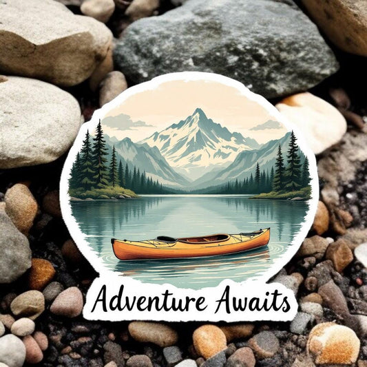 KAYAK ADVENTURE AWAITS | Vinyl Sticker