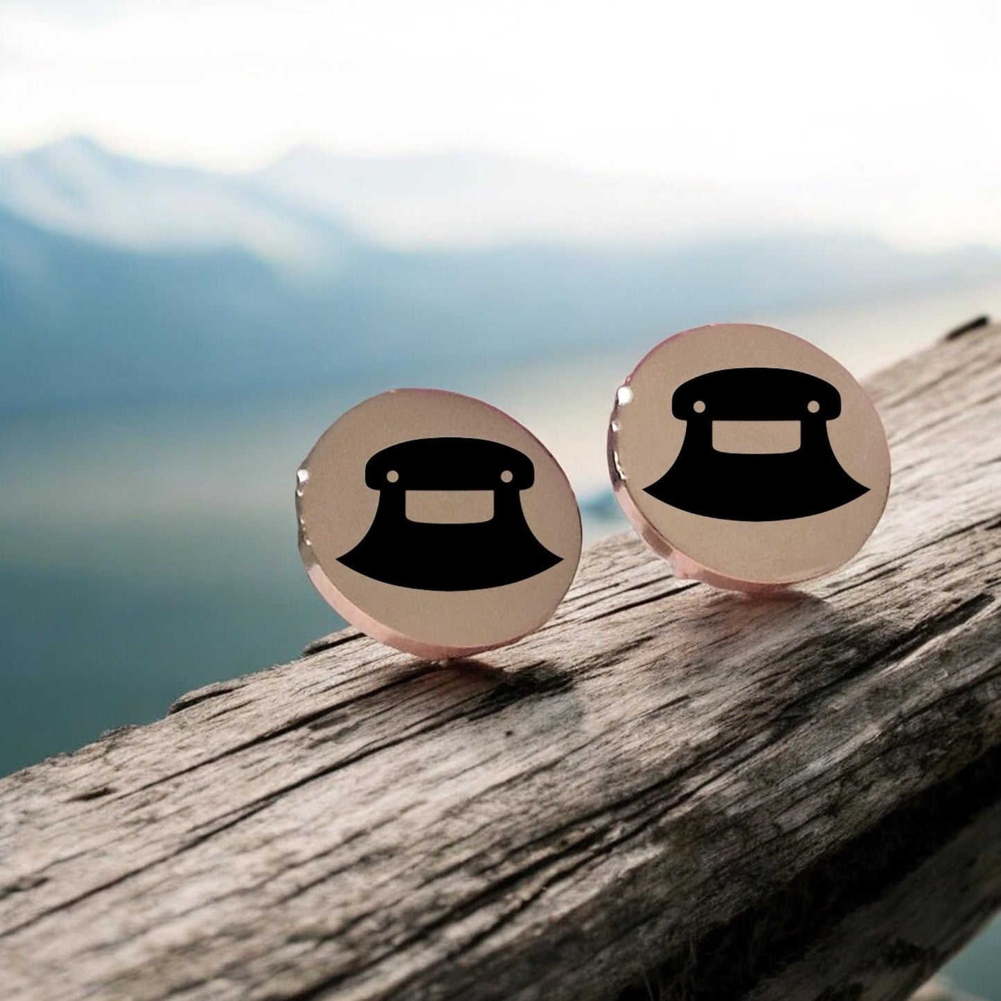 ULU | Rose Gold Metal Stud Earrings