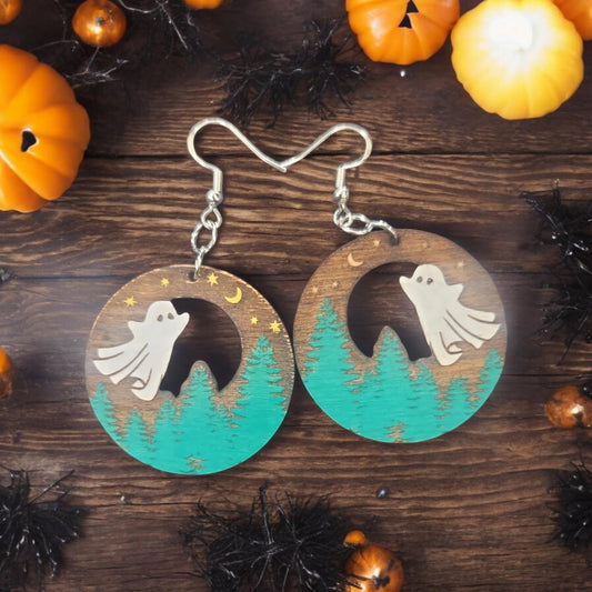 GHOST PINE TREES | Dangle Earrings