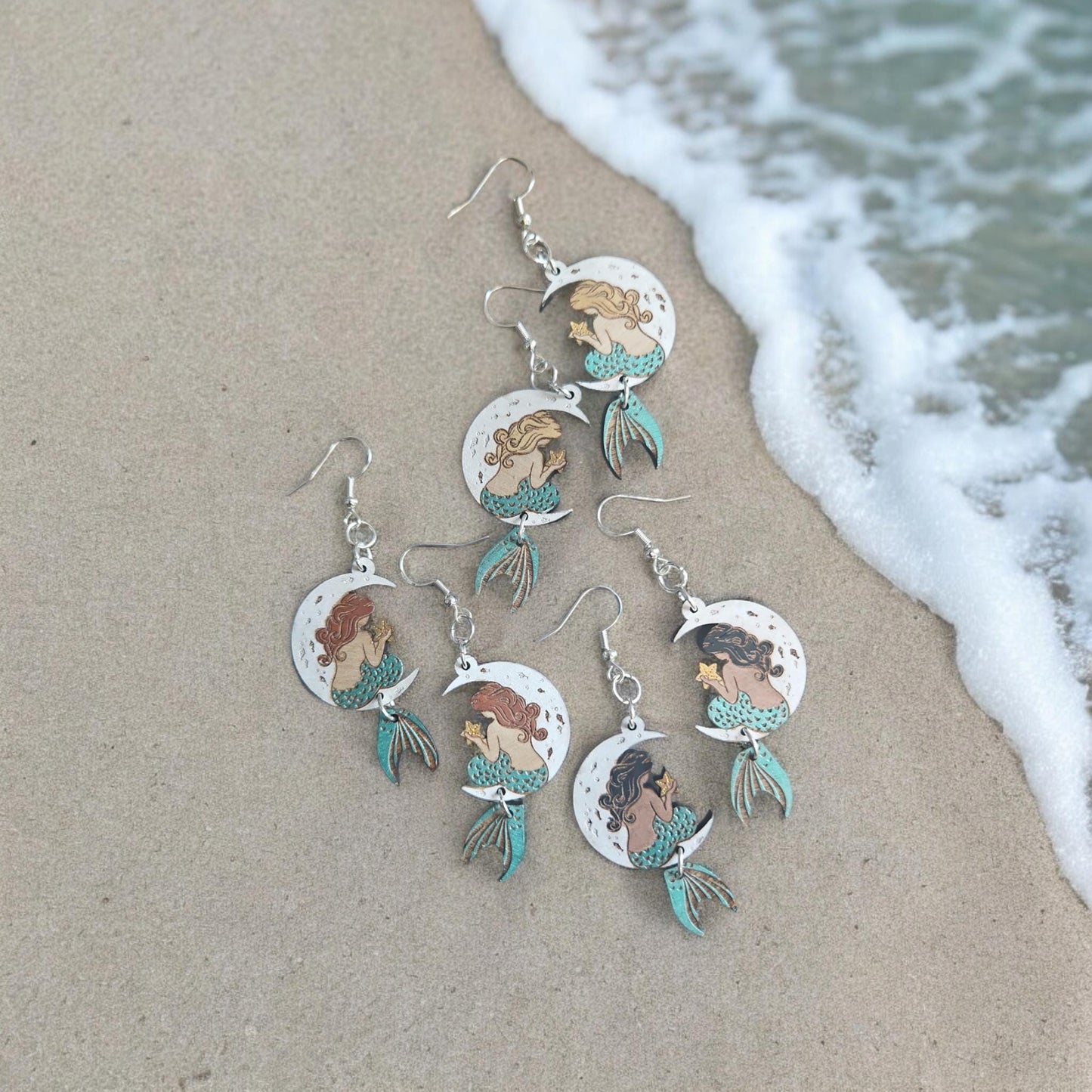 MERMAID MOON | Dangle Earrings