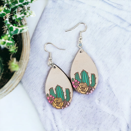CACTUS ROSE | Dangle Earrings